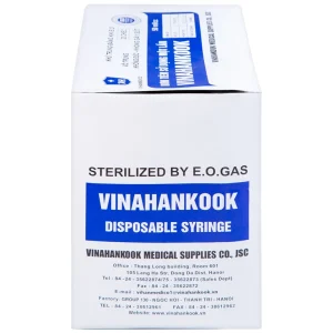 Bơm tiêm sử dụng một lần Vinahankook 50ml/cc được khử trùng bằng khí E.O (25 cái)