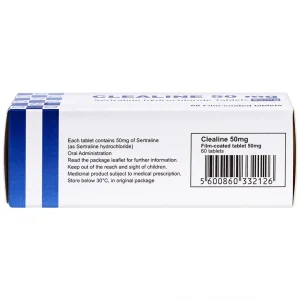 Thuốc Clealine 50mg Atlantic điều trị triệu chứng trầm cảm, rối loạn cưỡng bức ám ảnh (6 vỉ x 10 viên)