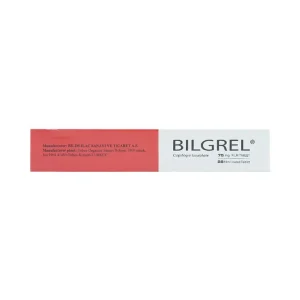 Thuốc Bilgrel 75mg Bilim Ilac điều trị nhồi máu cơ tim, đột quỵ, bệnh động mạch ngoại biên (2 vỉ x 14 viên)