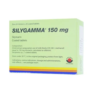 Thuốc Silygamma 150mg Worwag điều trị viêm gan mãn tính, xơ gan (4 vỉ x 25 viên)