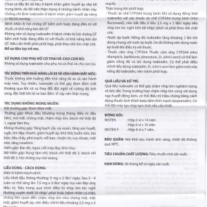 Viên nén Nisten 5mg DaViPharm điều trị bệnh mạch vành, đau thắt ngực (2 vỉ x 14 Viên)