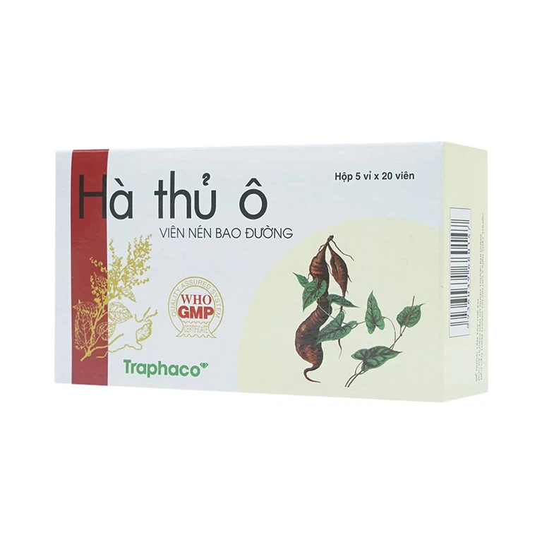 Thuốc Hà Thủ Ô Traphaco điều trị đau lưng, mỏi gối, di mộng tinh (5 vỉ x 10 viên)