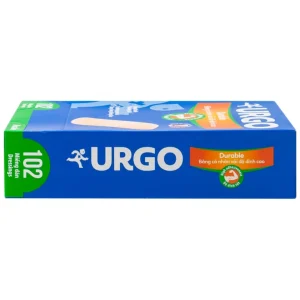 Băng cá nhân vải độ dính cao Urgo Durable size 2cm x 6cm bảo vệ các vết thương nhỏ, vết trầy xước, rách da (102 miếng)