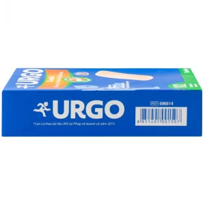 Băng cá nhân vải độ dính cao Urgo Durable size 2cm x 6cm bảo vệ các vết thương nhỏ, vết trầy xước, rách da (102 miếng)