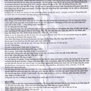 Thuốc Ruvastin 10mg Aristopharma giảm sự gia tăng cholesterol toàn phần (20 viên)