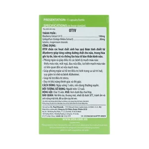 Viên uống OTiV Ecogreen giúp tăng cường dưỡng chất cho não (15 viên)