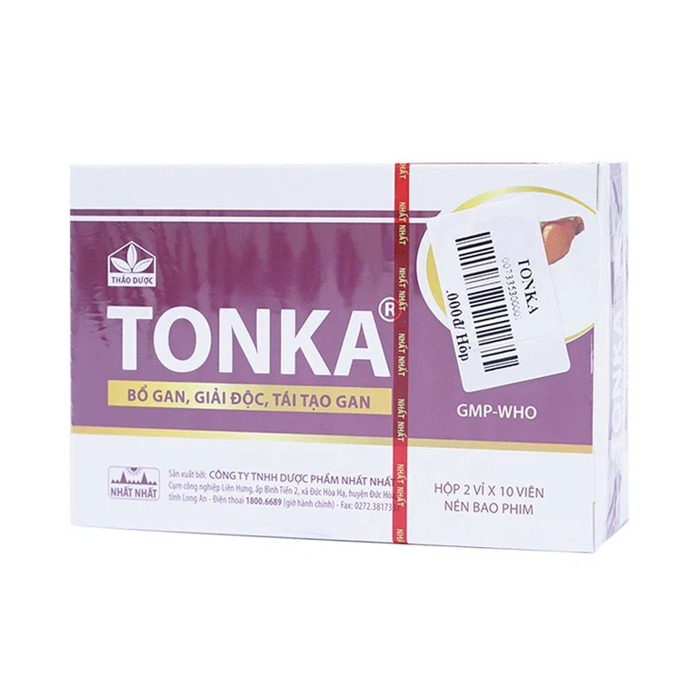 Thuốc Tonka Nhất Nhất bổ gan, giải độc, tái tạo gan (2 vỉ x 10 viên)
