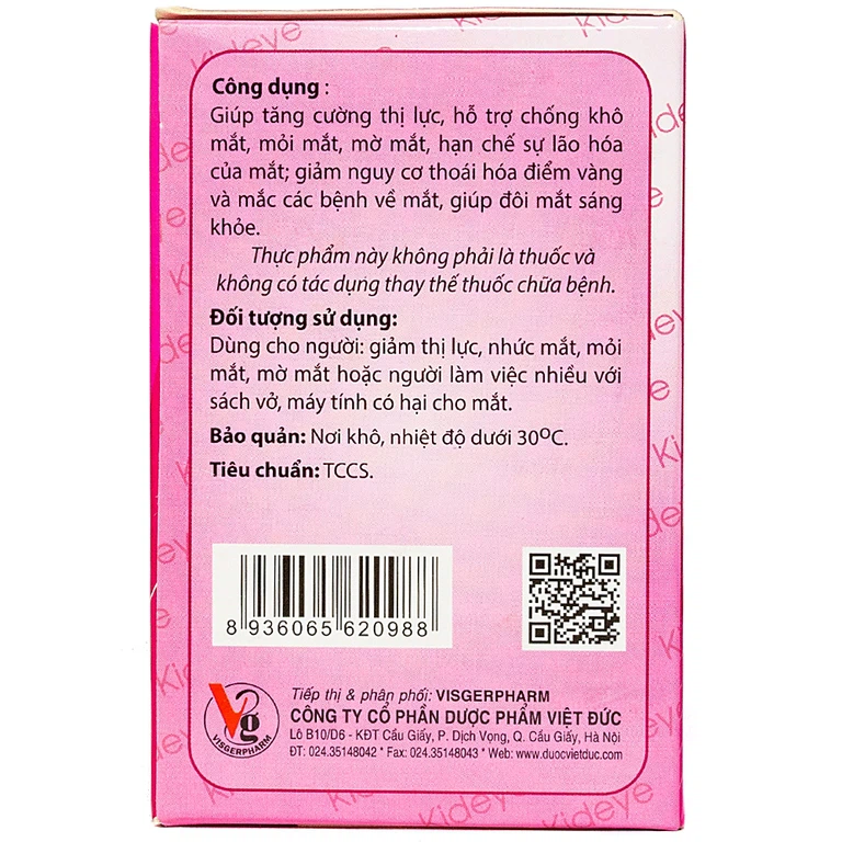 Cốm bổ mắt Kid Eye hỗ trợ tăng cường thị lực (20 gói x 3g)