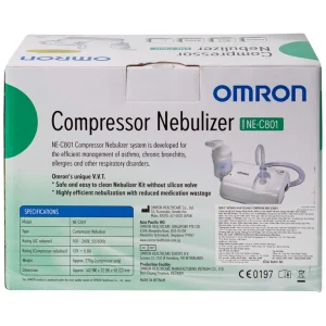 Máy xông khí dung Omron NE-C801 kiểm soát hen suyễn, viêm phế quản mãn tính (1 cái)