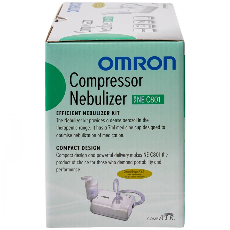 Máy xông khí dung Omron NE-C801 kiểm soát hen suyễn, viêm phế quản mãn tính (1 cái)