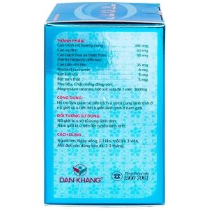Viên uống An Nữ Đan Dân Khang hỗ trợ giảm tiến triển u xơ tử cung ở nữ và u tiền liệt tuyến ở nam (60 viên)