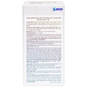 Viên uống Sante Lutax 20 bổ sung dưỡng chất thiết yếu giúp đôi mắt sáng (3 vỉ x 10 viên)