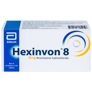 Thuốc Hexinvon 8 Glomed điều trị tiết chất nhầy bất thường trong viêm phế quản cấp tính và mạn tính (10 vỉ x 10 viên)
