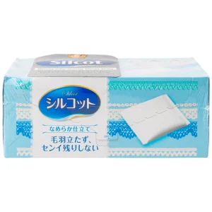 Bông trang điểm Silcot Nhật Bản không xù bông, thấm hút dung dịch giúp tiết kiệm mỹ phẩm dưỡng da (82 miếng)