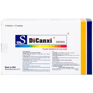 Viên uống S DiCanxi USV Pharma hỗ trợ bổ sung canxi (3 vỉ x 10 viên)