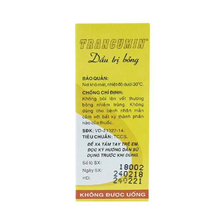 Dầu trị bỏng Trancumin OPC giúp vết thương mau lành (25ml)