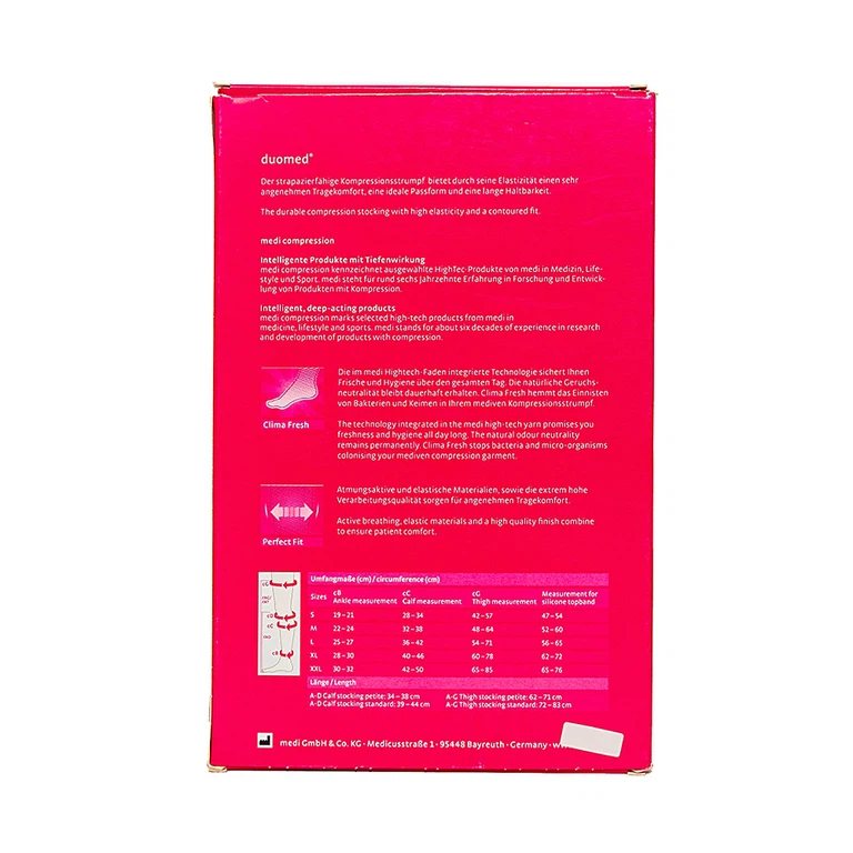 Vớ gối y khoa Duomed size XL hỗ trợ điều trị suy tĩnh mạch, phù chân, đau nhức chân