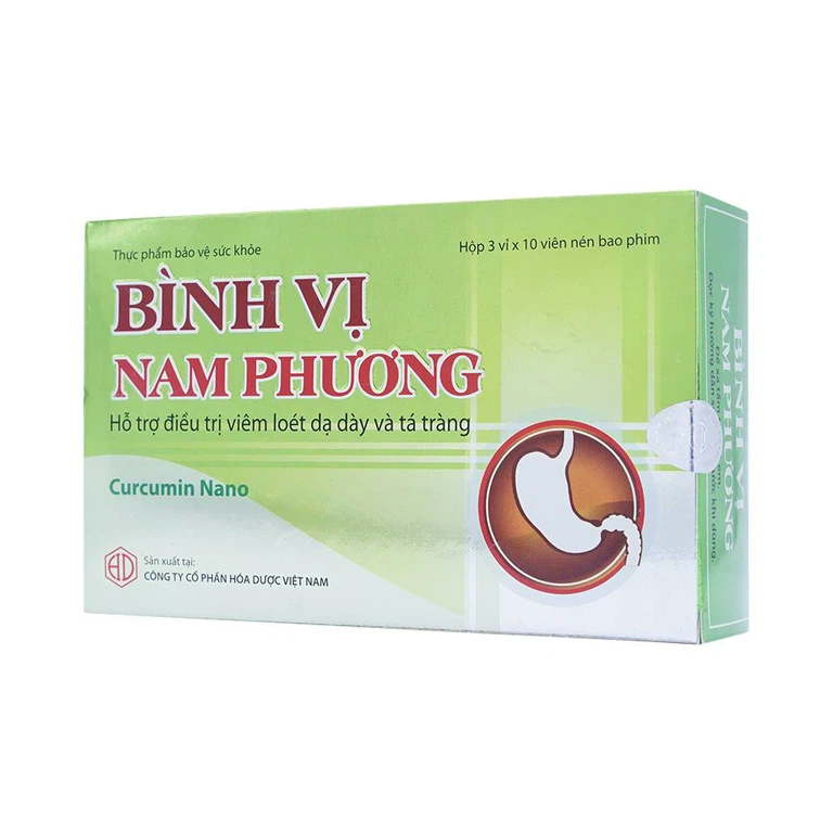 Viên uống Bình Vị Nam Phương Hóa Dược hỗ trợ điều trị viêm loét dạ dày và tá tràng (3 vỉ x 10 viên)