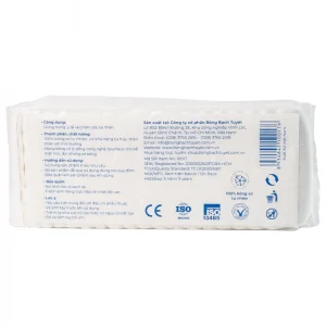 Bông Zigzag y tế thấm nước Bạch Tuyết dùng trong chăm sóc cá nhân và y tế (100g)