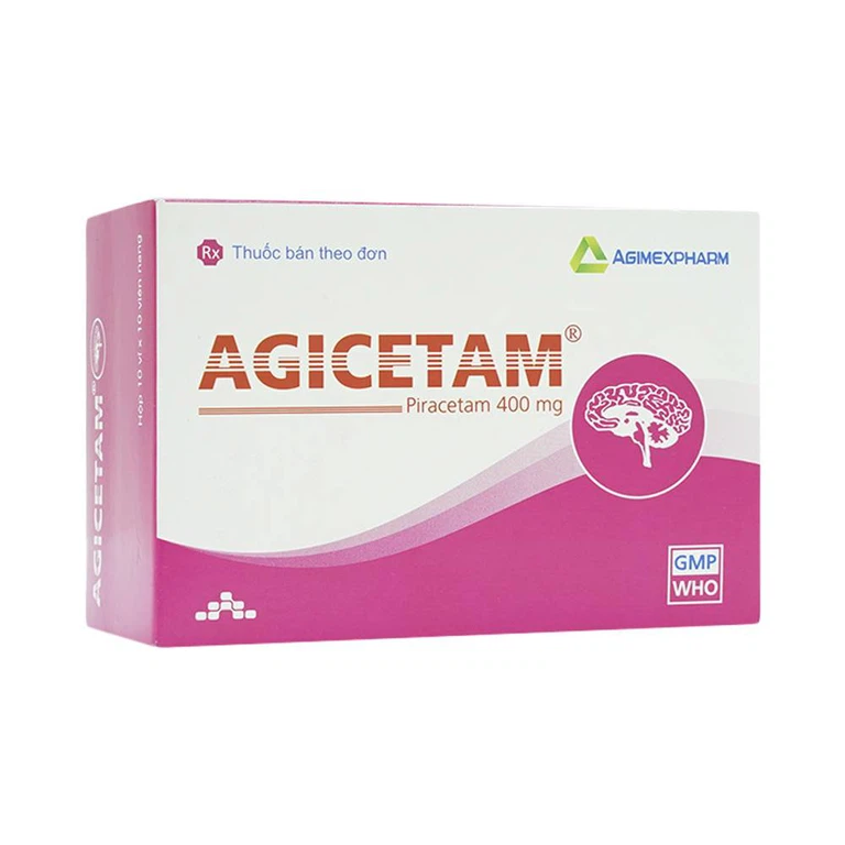 Thuốc Agicetam 400 Agimexpharm điều trị triệu chứng chóng mặt (10 vỉ x 10 viên)