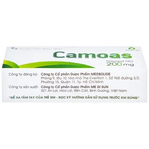 Thuốc Camoas 200mg Medisun giảm triệu chứng khó tiểu, tiểu gấp, tiểu đêm (3 vỉ x 10 viên)