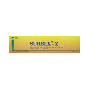 Thuốc Surbex-Z Abbott điều trị chứng thiếu các vitamin nhóm B, vitamin C và kẽm (10 vỉ x 10 viên)