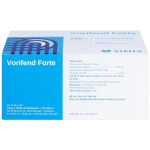 Thuốc Vorifend Forte 500mg Stella giảm triệu chứng của thoái hoá khớp gối (6 vỉ x 10 viên)