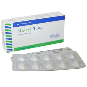 Viên nén Miaryl 4mg Hasan điều trị đái tháo đường típ 2 (3 vỉ x 10 viên)