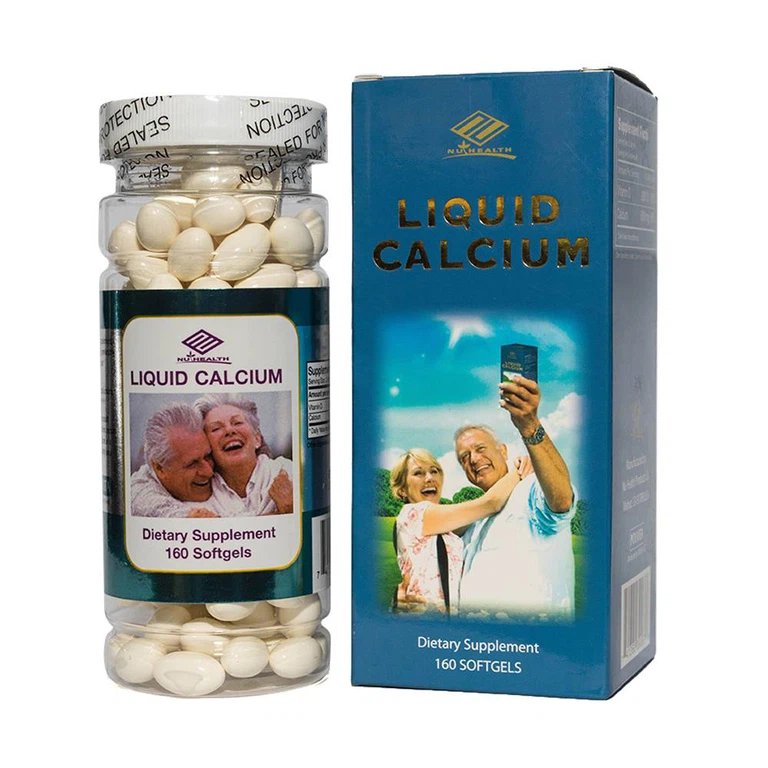 Viên uống Liquid Calcium Nu-Health bổ sung canxi, vitamin D cần thiết cho cơ thể (160 viên)