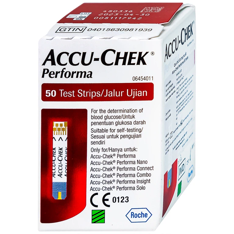 Que thử đường huyết Accu-Chek Performa (50 que)
