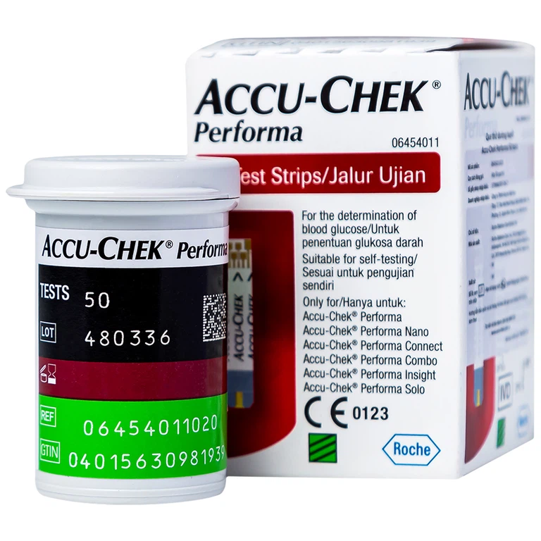 Que thử đường huyết Accu-Chek Performa (50 que)