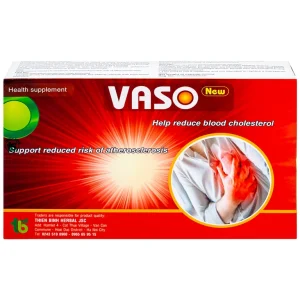 Viên uống Vaso New Thiên Bình hỗ trợ giảm cholesterol máu (3 vỉ x 10 viên)
