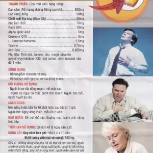 Viên uống Vaso New Thiên Bình hỗ trợ giảm cholesterol máu (3 vỉ x 10 viên)