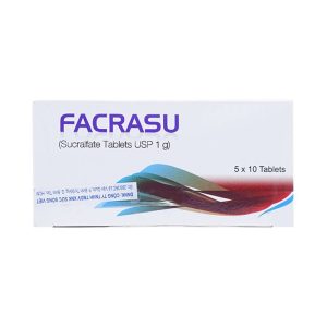 Thuốc Facrasu 1g Aurochem Pharma điều trị loét dạ dày tá tràng (5 vỉ x 10 viên)
