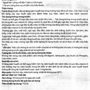 Thuốc Calcium D Robinson phòng và điều trị loãng xương (10 vỉ x 10 viên)