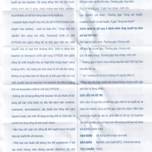 Thuốc Pyzacar 50 Pymepharco chống tăng huyết áp (2 vỉ x 15 viên)