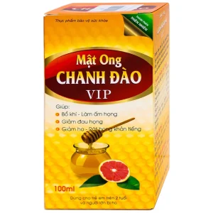 Dung dịch Mật Ong Chanh Đào VIP New Star hỗ trợ bổ khí, giảm ho, đau họng (100ml)