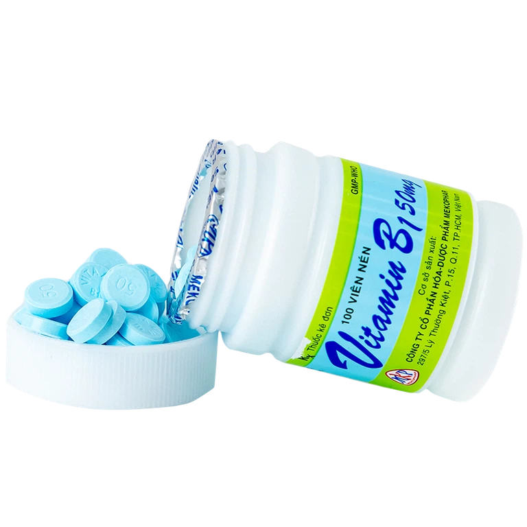 Thuốc Vitamin B1 50mg Mekophar điều trị thiếu Vitamin B (100 viên)
