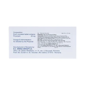 Thuốc Pimoint 20mg Romania điều trị viêm khớp dạng thấp (10 vỉ x 10 viên)
