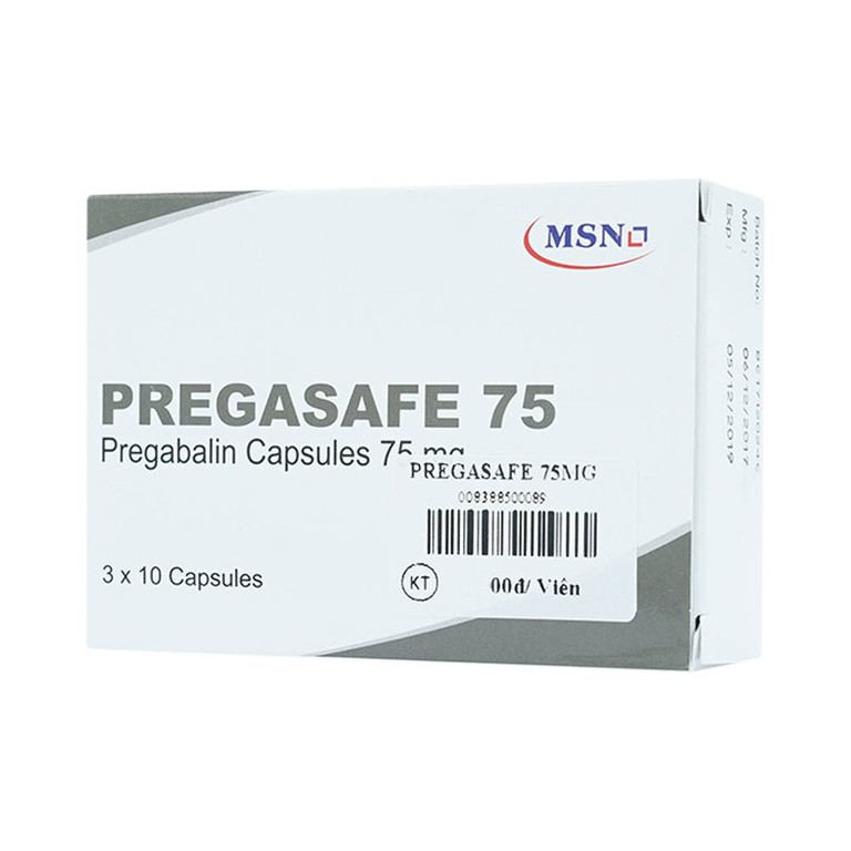 Thuốc Pregasafe 75 MSN điều trị đau thần kinh, động kinh (3 vỉ x 10 viên)