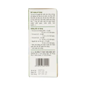 Siro ho Ong Vàng Thảo Dược Việt hỗ trợ làm ấm và sạch họng, giảm ho (100ml)