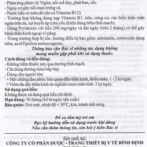 Bột pha tiêm Neutrivit 5000 Bidiphar điều trị viêm thần kinh (4 cặp)