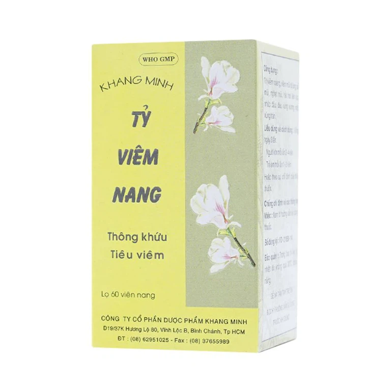 Thuốc Tỷ Viêm Nang Khang Minh điều trị viêm xoang, viêm mũi dị ứng (60 viên)