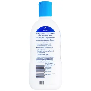 Sữa tắm Cetaphil Pro AD Derma Skin Restoring Wash dành cho da khô, da cơ địa (295ml)