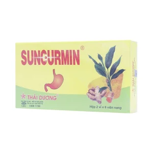 Thuốc Suncurmin Sao Thái Dương điều trị viêm loét dạ dày, hành tá tràng (2 vỉ x 6 viên)