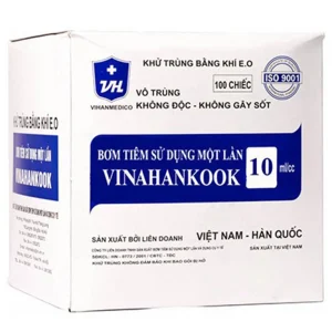 Bơm tiêm sử dụng một lần Vinahankook 10ml/cc được khử trùng bằng khí E.O (100 cái)