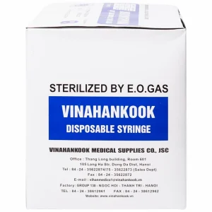 Bơm tiêm sử dụng một lần Vinahankook 10ml/cc được khử trùng bằng khí E.O (100 cái)