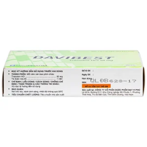 Thuốc Davibest 50mg Davipharm làm giảm triệu chứng của tất cả các dạng trầm cảm (30 viên)