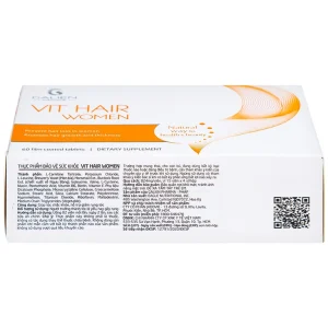 Viên uống Vit Hair Women Galien hỗ trợ giảm rụng tóc dành cho nữ giới (4 vỉ x 15 viên)