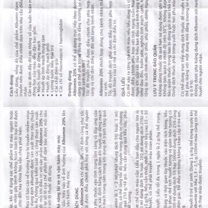 Dịch truyền Albiomin 20% Biotest điều trị cấp cứu trường hợp choáng do giảm thể tích máu (50ml)